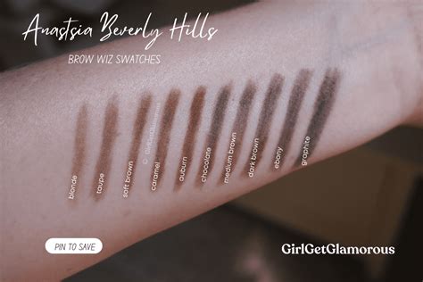 anastasia brow wiz shades.